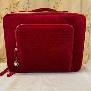 Estee Lauder Large Makeup Cosmetic Bag Train Case Red Velvet Limited Edition